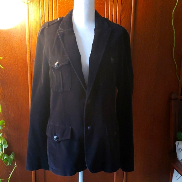 Men's DKNY Velour Jacket - Picture 1 of 7